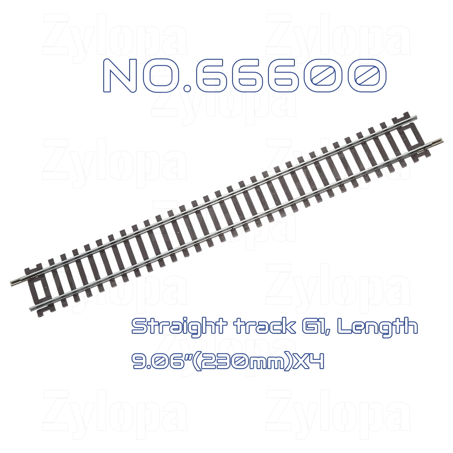 Zylopa HO Scale Nickel Silver Track with Wood Ties – Set of 4 Realistic Model Railroad Tracks- G166600