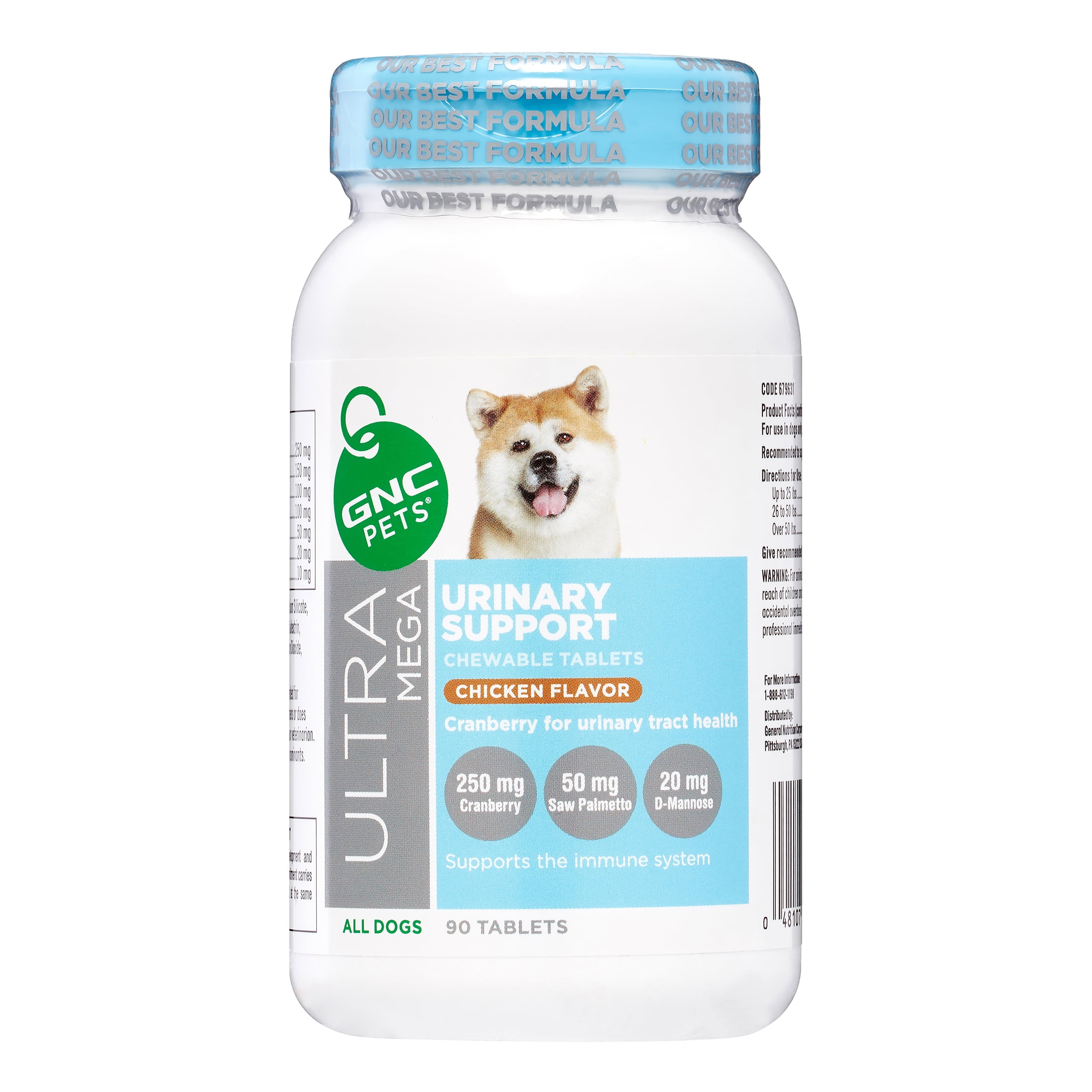 GNC Pets Ultra Mega Urinary Support Supplement for Dogs, Chicken Flavor