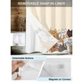 thumbnail image 3 of No Hook Cloth Fabric Shower Curtain with Snap in Liner, Cartoon Cat Waterproof Shower Curtains Set with See Through Top Window, Modern Simple Funny Cute Animals Art Bath Curtains Shower 72"x78", 3 of 6