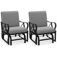 thumbnail image 1 of Costway 2 PCS Patio Rocking Chair with Cushion Heavy-Duty Metal Frame Smooth Glider Outdoor Gray, 1 of 9