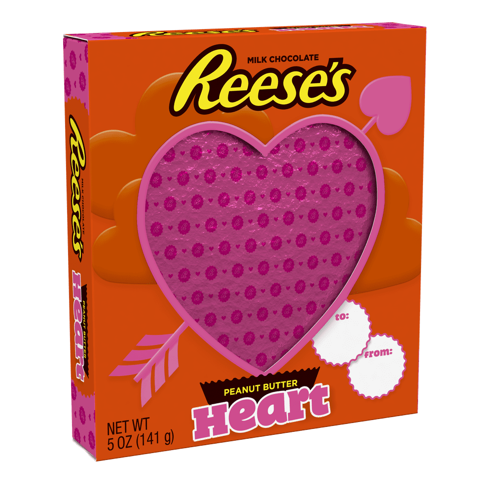 REESE'S, Milk Chocolate Peanut Butter Valentine's Day Heart Candy, 5 Oz