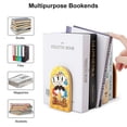 thumbnail image 3 of Adventure Cuphead Mugman Bookends Wood Book Divider Decor Shelves Non-Skid Book Stand 2 Pieces For Classroom Dormitory Bookshelf Office Home, 3 of 7