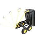 thumbnail image 5 of Tcbosik Utility Cart, Camping Beach Wagon with 180° Rotating Handle and 10" Pneumatic Tires, Heavy Duty Storage Cart with Metal Frame for Garden Patio Backyard, Black, 5 of 9
