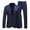 Navy, variant on JIKNTTR Mens Fashion Suit Men's Suits 2 Piece Slim Fit Casual One Button Solid Color Suits For Men Business Wedding Party Blazer & Pants Set Stylish Vacation Outfits