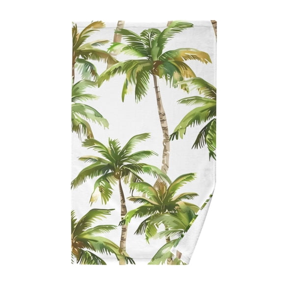 Palm Trees Summer Cotton Face Towels Absorbent Hand Towel Soft Bathroom Towel for Kitchen Hotel Decoration