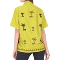 thumbnail image 3 of HAPPY BAY Women's Casual Short Sleeve Blouse Shirt Solid Blouses Button Up Dress Tee Shirts Hawaiian Tops for Women L plus-size Mustard_X520, 3 of 4