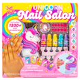 thumbnail image 1 of Just My Style Rainbow Unicorn Nail Art Juego de esmaltes de uñas para niños Kit de uñas de unicornio Gran fiesta de cumpleaños o actividad de pijamada Juego de manicura nocturna para niñas para niños, 1 of 5