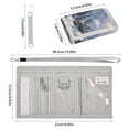 thumbnail image 3 of Cloth Wallet with Lanyard & Multiple Compartments Fashion Purse Zipper Clutch Bag for Cash Cards Coins Vintage-style Christmas Train, 3 of 7