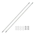 thumbnail image 1 of Uxcell 2 Pcs M6x400mm Vis à Double Extrémité Filetée avec Écrous et Rondelles, 1 of 6
