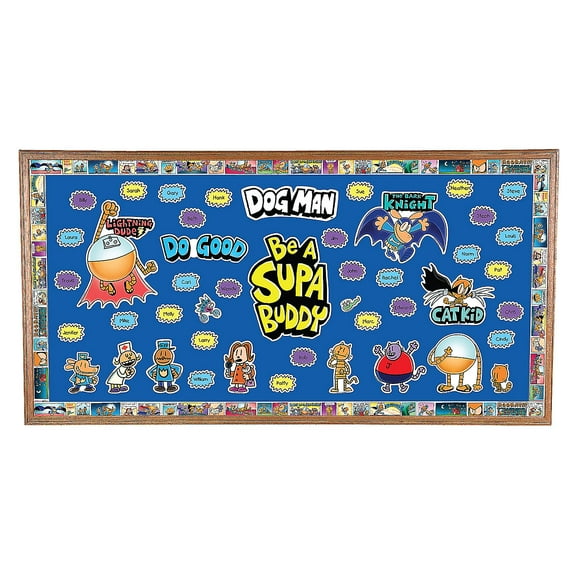 Dog Man Supa Buddies Classroom Bulletin Board Set - 67 Pc.