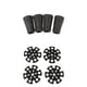 thumbnail image 1 of 4pcs Reemplazo de Goma Snowflake Snow Basket + Senderismo Trekking Poles Cap, 1 of 9