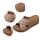 thumbnail image 4 of MKLEKYY Sandalias Flexibles de Mujer, Sandalias de Verano Lisas Informales Con Punta Abierta y Cuñas, Cómodas Sandalias de Playa, Zapatillas, 4 of 4