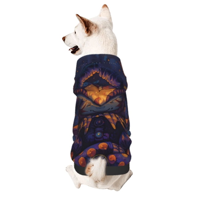 Balery Dreamy Jester Under Stars Sudadera con Capucha para Perros Pequeños – Ropa para Mascotas, Disfraz para Perros y Gatos, Ideal para Fiestas y Cosplay-Small