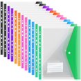 thumbnail image 1 of 12Pack A4 Plastic File Folder,Expandable A4 Expandable Punched Pockets for A4 Folders,with Snap Closure and Label Pocket, 1 of 7