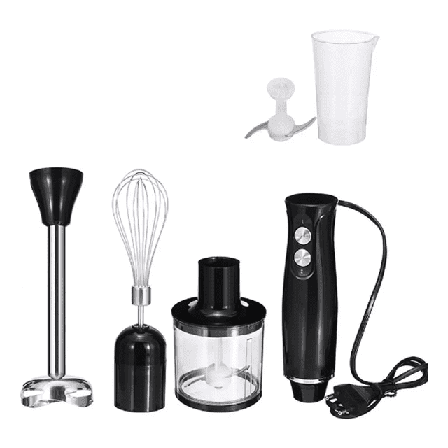 Batidora De Inmersion Portátil Multifuncional 4 En 1 500w negro