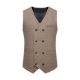 thumbnail image 1 of Mens Botón de la Camisa de la Moda Sólida Impresión Retro con Bolsillos, Tanques sin Mangas Blusa Poliéster, 1 of 9