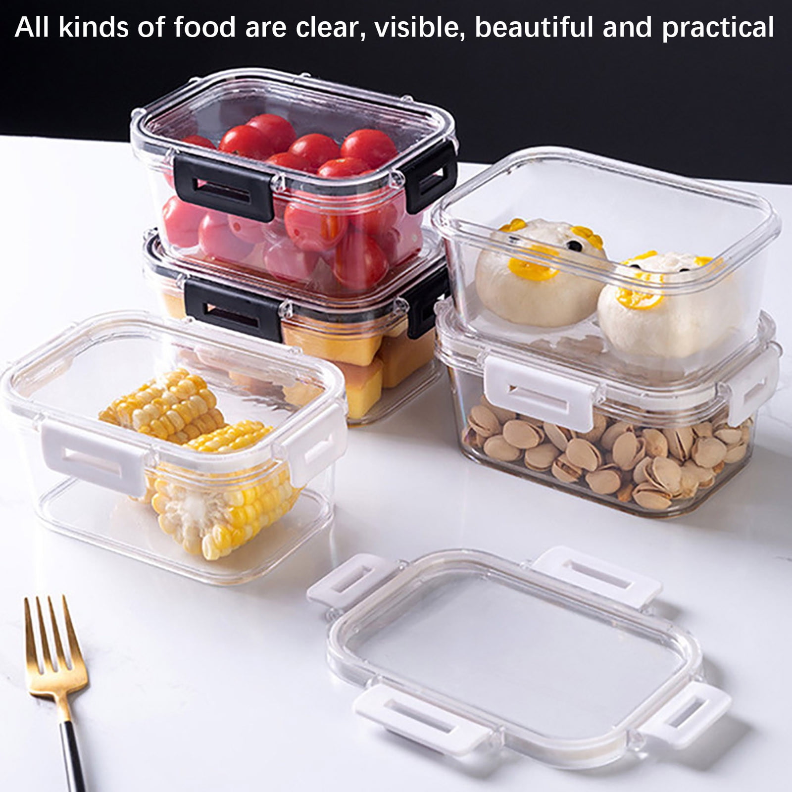 Food Storage Containers Airtight Cans Plastic Storage Boxes Stackable Food  Storage Boxes Kitchen Refrigerator Storage Tanks VC
