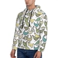thumbnail image 3 of Lsque Funny Chicken Pattern Casual Men's Hoodie,Hooded Sweatshirt with Kangaroo Pocket,Pullover Hoodie-3X-Large, 3 of 7