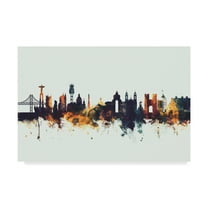 Trademark Fine Art 'Lisbon Portugal Skyline IV' Canvas Art by Michael Tompsett
