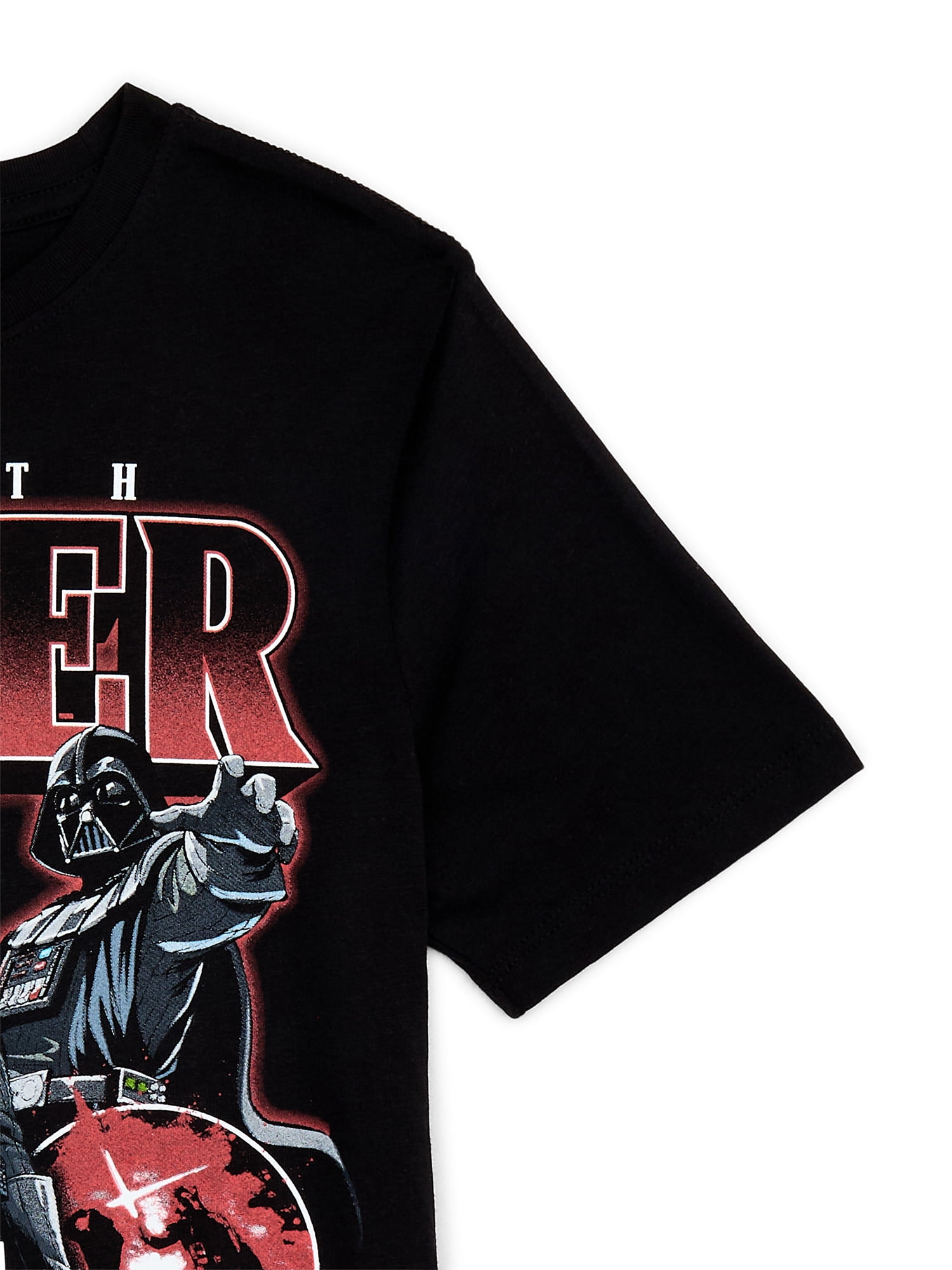 Star Wars Boys Darth Vader Graphic Tee with Short Sleeves, Sizes 4-18