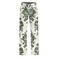 thumbnail image 5 of Pajama Pants Women Trendy Floral Print Lounge Pajama Bottoms Comfy Stretch Sleep Pants Drawstring Wide Leg Pj Bottoms, 5 of 5