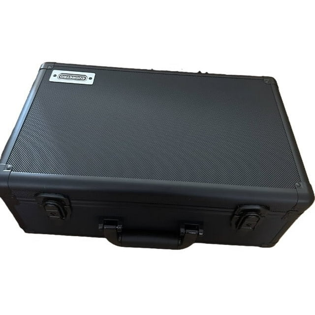 EVORETRO Boîte de Rangement pour Cartes Graduées, Robuste, 4 Rangées, Aluminium Noir