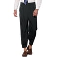 thumbnail image 1 of Pantalones recortados INSPIRE CHIC para hombres con doble pliegue y pierna con cremallera, pantalones formales 36 negro, 1 of 6