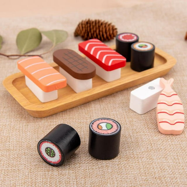 de Sushi de , s de Comida para , s de Cocina, Juguetes de Cocina, de Simulación, de Perfecto para Amante Yotijar juguetes educativos de sushi de madera