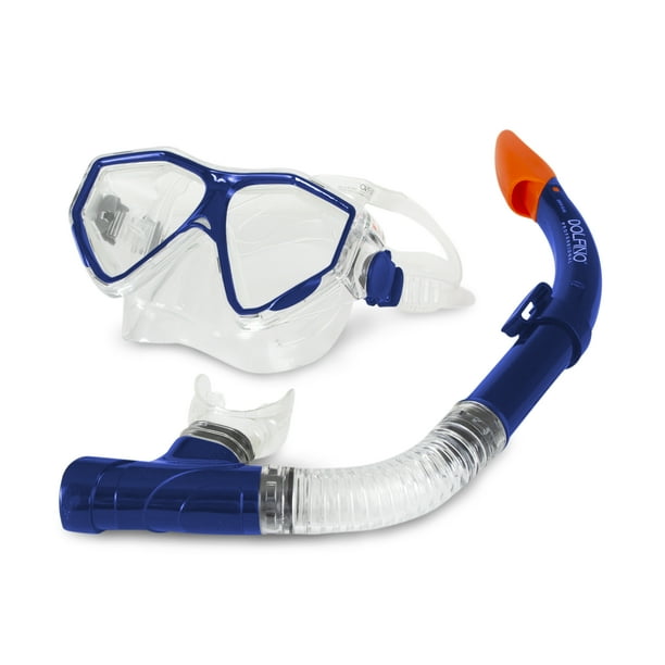 Aqua Leisure Dolfino Adult Pinnacle Recreational Swim Mask & Snorkel ...