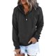 thumbnail image 1 of Qarigey Sudadera con capucha abotonada para mujer, jersey informal de Color sólido, sudadera con cordón, gorra de viaje, Fitness, túnica de otoño, Abrigos y chamarras Negro EU Qarigey AP009590-08, 1 of 6