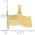 thumbnail image 2 of 14K Yellow Gold Polished Finish U.S.A American Flag Design Charm Pendant, 2 of 5