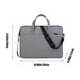 thumbnail image 3 of SATRINO 15 15.6 16 inch Laptop Computer PC Shoulder Bag Carrying Case, Water-Repellent Fabric Briefcase, Lightweight Toploader, Business Casual or School (Gray), 3 of 8