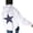 White, variant on Women's Casual Long Sleeve Graphic Pullover Hoodie with Star Print Drop Shoulder Design