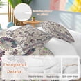 thumbnail image 3 of Purple Teal Ethnic Bedding 3 Piece Duvet Cover Set Twin Size, Boho Modern Geometric Abstract Art Soft Microfiber Comforter Cover with Zipper Closure & Pillowcases, Wrinkle & FadeResistant Quilt Cover, 3 of 9