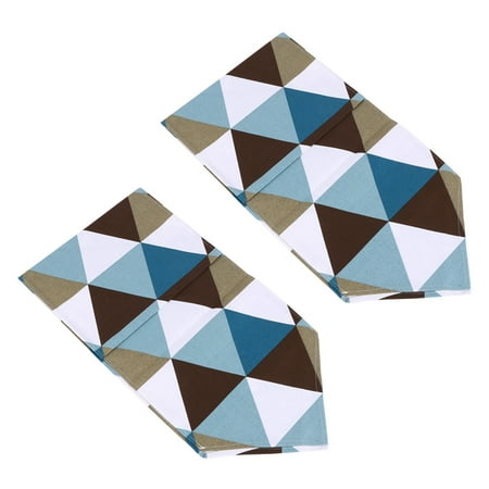 

2X Modern Geometric Triangle-Pattern Table Runner - Polyester Fabric Table Top Decoration Home Decor