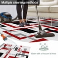 thumbnail image 6 of Outdoor Rug 3x5 ft Red Abstract Lines Waterproof Outdoor Patio Rug Mat Non Slip Outside Area Rugs Carpet for RV,Camping,Porch,Deck,Pool,Balcony,Backyard, Modern Art, 6 of 9