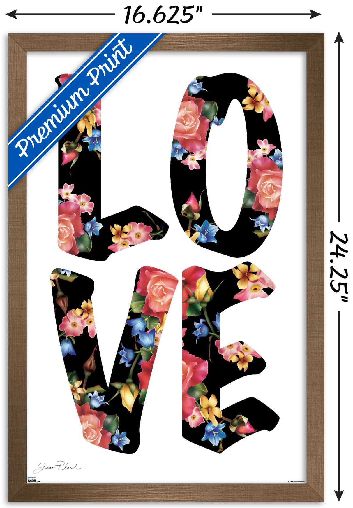Jean Plout - Love Wall Poster, 14.725" x 22.375" Framed