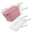 thumbnail image 2 of HINTRMENT Plastic Craft Organizer Box with Lid Pink Storage Container for Household Items, 2 of 8