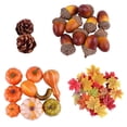 thumbnail image 2 of 50pcs Mini Artificial Pumpkins Acorns s Fall Leaves for Halloween Decor, 2 of 8