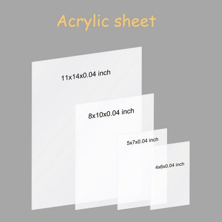 Clear Polystyrene Plastic Plexiglass Panels Acrylic Sheet 0.04” Thick ...