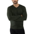 thumbnail image 4 of X RAY JEANS Mens Basic V-Neck Sweater Pullover, Olive, 3XL, 4 of 9