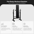 thumbnail image 3 of LLLLZASD  Steel Weight Bench w/ Squat Rack in Multiple Colors, 400 lb User Capacity - Foldable Home Gym Equipment for Range of Workouts w/ 6-Position Barbell Holder & Adjustable Seat and Recliner, 3 of 9