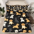 thumbnail image 2 of Feelyou Cute Dalmatian Animal Queen Sheet Sets, Kawaii Cartoon Dog Flat Sheet, Teens Kids Boys Girls Queen Fitted Sheet, Microfiber Bedroom Decor, 4-Piece, 2 of 7