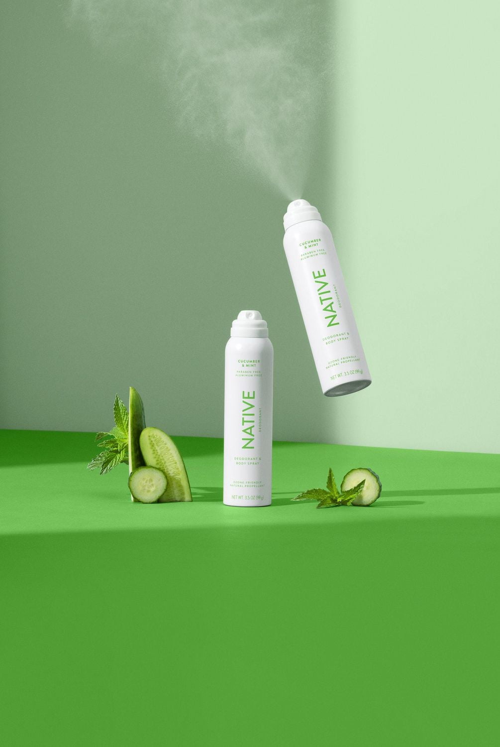 Native – Désodorisant en vaporisateur Concombre et menthe 99g