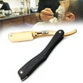 thumbnail image 4 of Wooden Handle Manual Razor Classic Barber Shaver Foldable Hair Beard Razor Shaving Knife Black, 4 of 10
