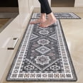 thumbnail image 2 of HEBE Anti Fatigue Kitchen Rug Sets 2 Piece Non Slip Kitchen Rugs and Mats Cushioned Kitchen Mats for Floor Waterproof Comfort Standing Mat Runner for Kitchen,Home Office,Sink,Laundry, 2 of 6