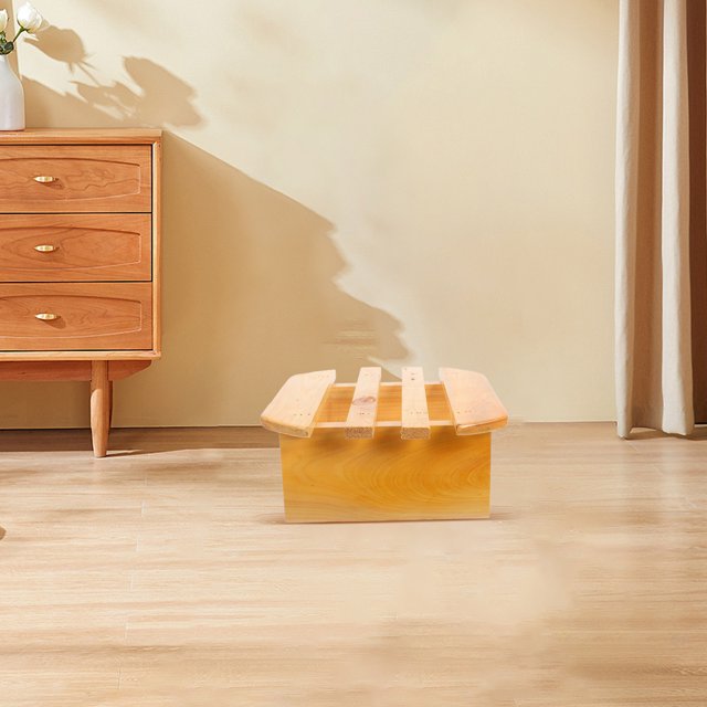 FONDOTIN Step Stackable Steps Solid Wood Stool Multi Foot Rest Comfortable Steaming Experience for Adults 1 PCS