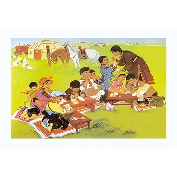 Art Class on the Grass Fine art canvas print (20" x 30")