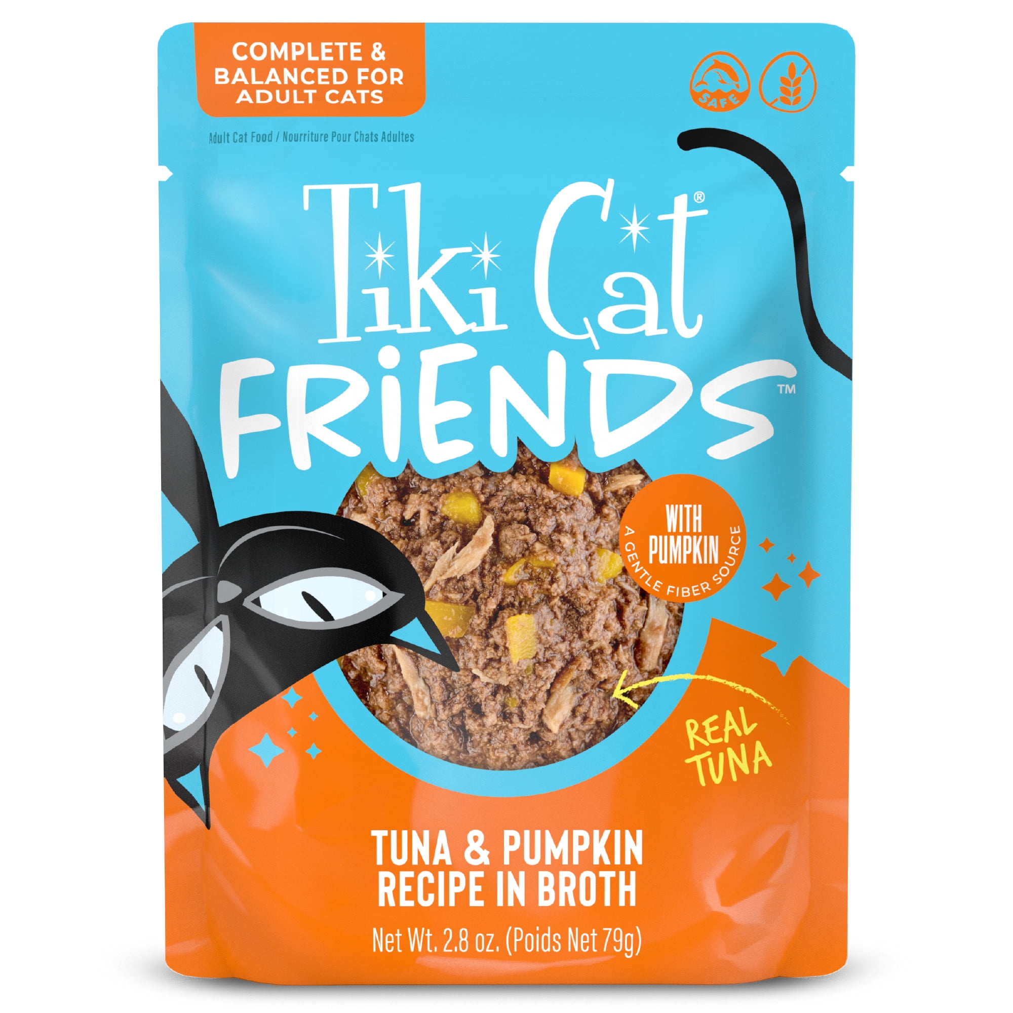 (2 pack) Tiki Cat Friends Tuna & Pumpkin, 2.8 oz pouch