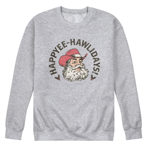 Instant Message - Happyee Hawlidays Graphic Fleece Sweatshirt